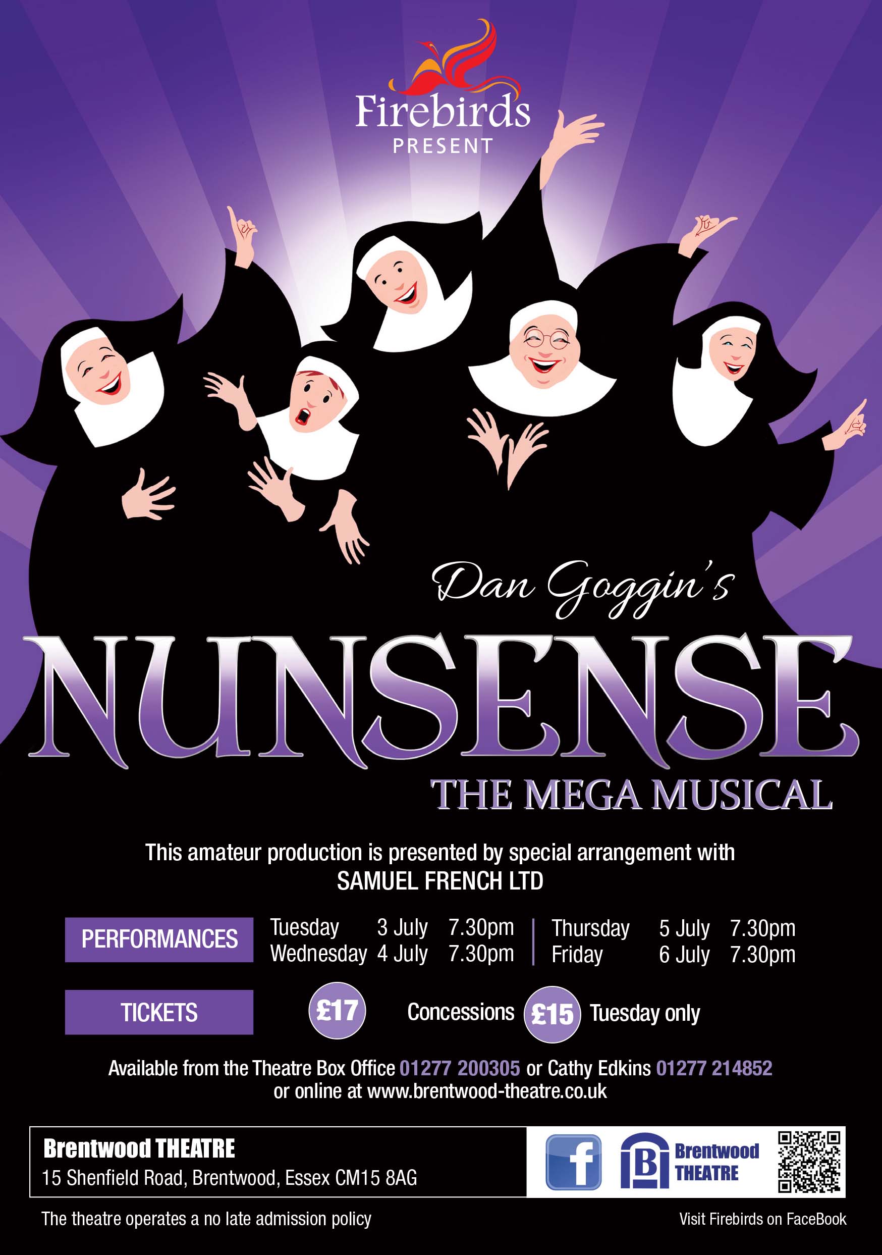 Nunsense at Brentwood Theatre event tickets from TicketSource