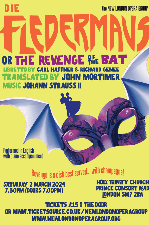 New London Opera Group Die Fledermaus at Holy Trinity Church, Prince