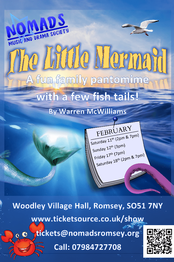 The Little Mermaid at Woodley Village Hall event tickets from TicketSource