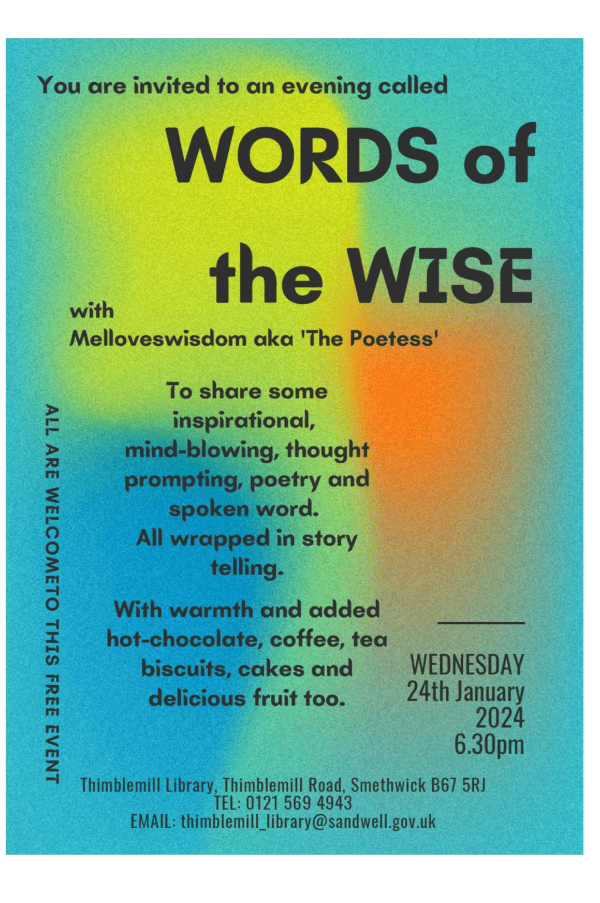 Words of the Wise at Thimblemill Library event tickets from TicketSource