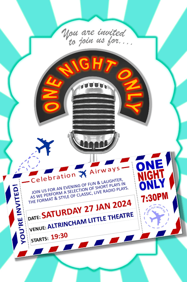 One Night Only Radio Plays at Altrincham Little Theatre event tickets